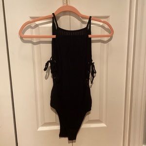 Urban Planet lace up sides and open back bodysuit